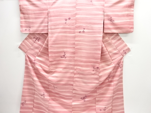 JAPANESE KIMONO / KOMON / SILK / LEAVES